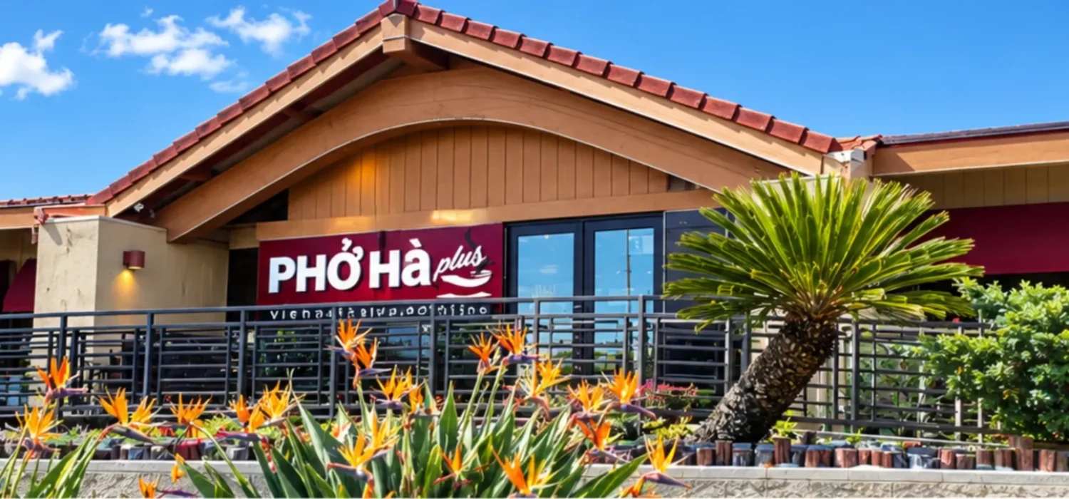 Sunny Southern California Pho Restaurant Panorama